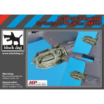 Plastikový model Blackdog 1/48 P-38 F-G engines (TAM)