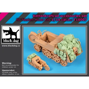 Plastikový model Blackdog 1/16 Kettenkrafttrad accessories set