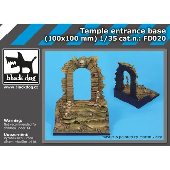 Plastikový model Blackdog 1/35 Temple entrance base (100x100 mm)