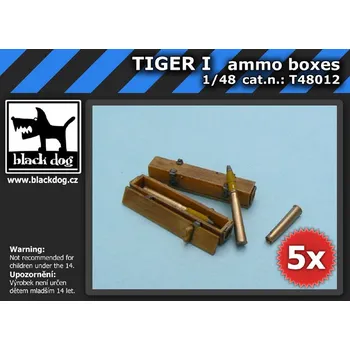 Plastikový model Blackdog 1/48 TIGER I ammo boxes