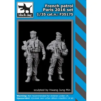 Plastikový model Blackdog 1/35 French patrol set Paris 2016 (2 fig.)