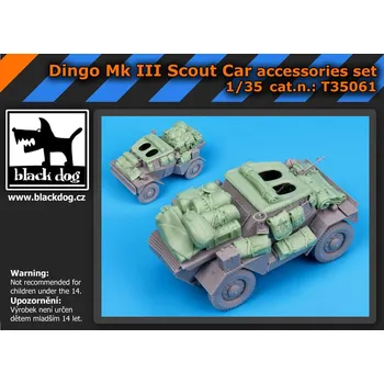 Plastikový model Blackdog 1/35 Dingo Mk III Scout car accessories set (MINA)