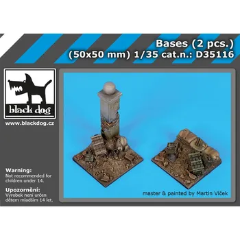 Plastikový model Blackdog 1/35 Bases - 2 pcs. (50x50 mm)