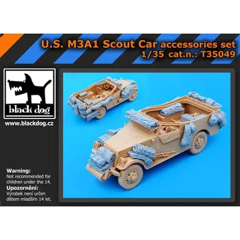 Plastikový model Blackdog 1/35 US M3A1 Scout Car accessories set (HOBBYB)