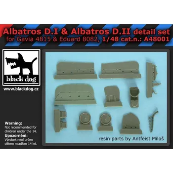 Plastikový model Blackdog 1/48 Albatros D.l & D.ll - detail set (EDU/GAVIA)
