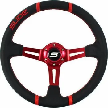 Řídítka SLIDE_F SLIDE řídítka 350 mm offset: 80 mm kůže červená