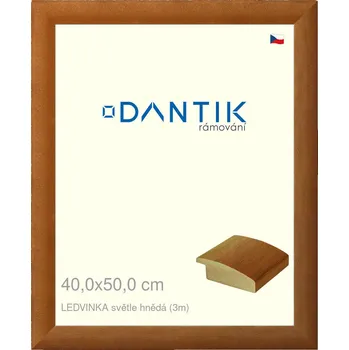 Rám na obraz DANTIK rámeček 40x50 | LEDVINKA světle hnědá (Sklo Čiré) (Vyrobeno s láskou u nás v DANTIKU)