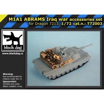 Plastikový model Blackdog 1/72 M1A1 ABRAMS Iraq war accessory set (DRAG)