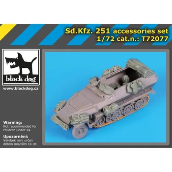 Plastikový model Blackdog 1/72 Sd.Kfz.251 accessories set (DRAG)