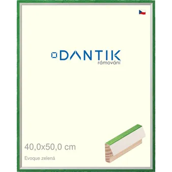 Rám na obraz DANTIK rámeček 40x50 | EVOQUE zelená (Sklo Čiré) (Vyrobeno s láskou u nás v DANTIKU)