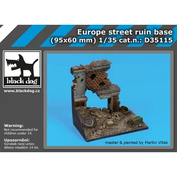 Plastikový model Blackdog 1/35 Europe street ruin base