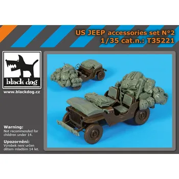 Plastikový model Blackdog 1/35 US Jeep accessories set (TAM)