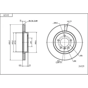 Brzdový kotouč Brzdový kotouč HART 241 129