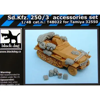 Plastikový model Blackdog 1/48 Sd.Kfz.250 accessories set