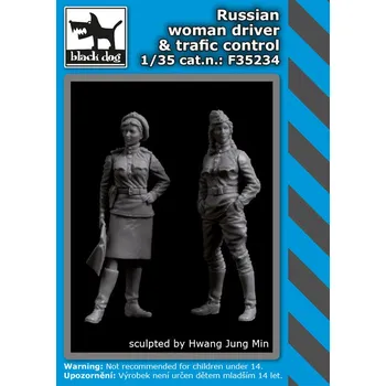 Plastikový model Blackdog 1/35 Russian woman driver+trafic control (2 fig.)