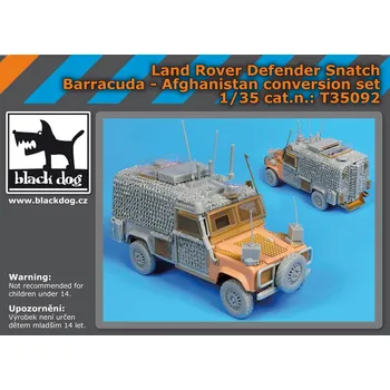Plastikový model Blackdog 1/35 Land Rover Defender Snatch Barracuda Conv.set