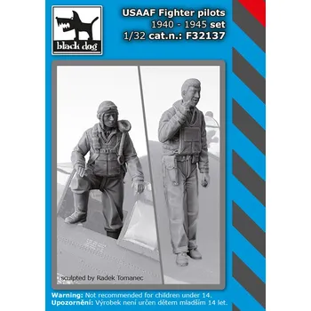 Plastikový model Blackdog 1/32 USAAF Fighter pilot 1940-45 set (2 fig.)