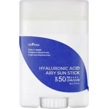 Přípravek na opalování ISNTREE HYALURONIC ACID AIRY SUN STICK SPF50+ ochranný krém v tyčince 22g SLEVA 50% krátká expirace