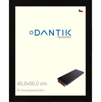 Rám na obraz DANTIK rámeček 40x50 | FC černá plochá (Plexi Čiré) (Vyrobeno s láskou u nás v DANTIKU)