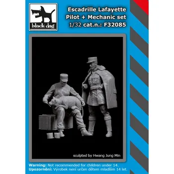 Plastikový model Blackdog 1/32 Escadrille Lafayete Pilot & Mechanic (2 fig.)