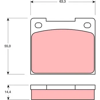 Brzdová destička Sada brzdových destiček, kotoučová brzda TRW GDB533