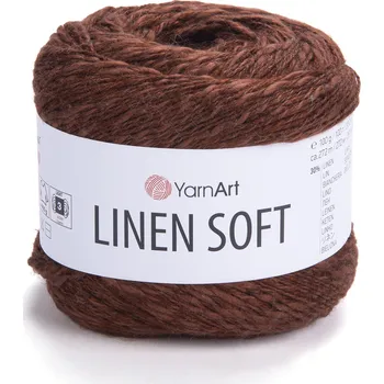 Příze YarnArt Linen soft 7309 hnědá
