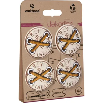 Nábytkové kování Walteco Set nábytkových knopek, Tkaničky, průměr 50mm, 4 ks