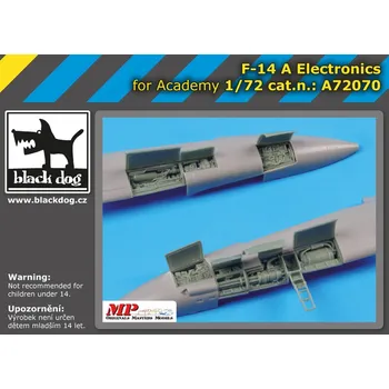 Plastikový model Blackdog 1/72 F-14A electronics (ACAD)