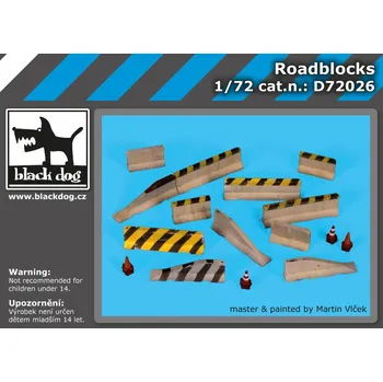 Plastikový model Blackdog 1/72 Roadblocks (resin set)