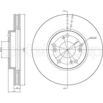 Brzdový kotouč Brzdový kotouč METELLI 23-1555C