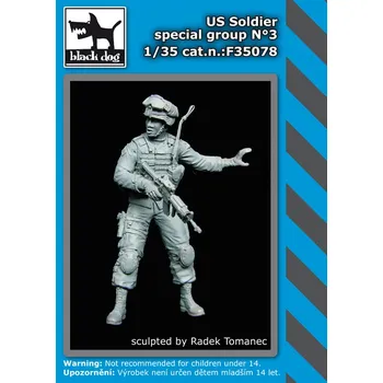 Plastikový model Blackdog 1/35 US soldier special group No.3 (1 fig.)