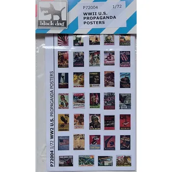 Plastikový model Blackdog 1/72 U.S. Propaganda posters WWII (69 pcs.)