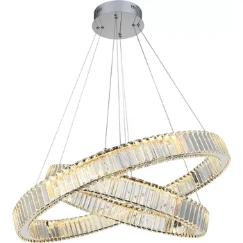 Luxusní stmívatelný lustr Spark 60+80 Chrome