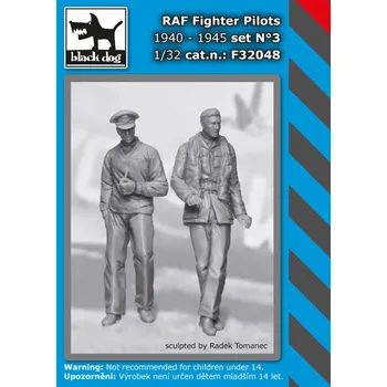 Plastikový model Blackdog 1/32 RAF Fighter pilots 1940-45 set No.3 (2 fig.)