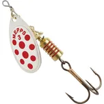 Mepps Comet Decore - barva stříbrná / červené tečky vel. 5