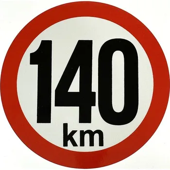 Příslušenství ke karavanu samolepka rychlosti REFLEXNÍ 140 km pr. 15 cm
