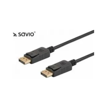 Video kabel Savio CL-136 DisplayPort kabel 2 m Černá