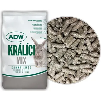 Krmivo pro hospodářské zvíře ADW KKV - KRÁLÍK BEZ ANTIKOKCIDIKA 25KG pro výkrm králíků bez antikokcidika od 4.týdne stáří.