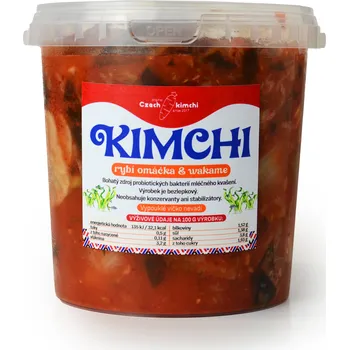 konzervovaná zelenina Kimchi s rybí omáčkou a řasou wakame - pálivé, 10 kg