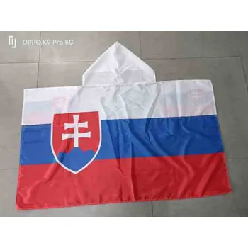Vlajka Originální tělová vlajka s kapucí (150x90cm, 3x5ft) - Slovensko