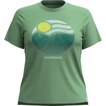 Oblečení a móda Dámské triko Smartwool W HORIZON VIEW GRAPHIC SHORT SLEEVE XS Zelená, Mix