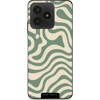 Pouzdro na mobilní telefon Lesklý kryt Mobiwear Glossy - Realme Note 50 - GA57G Zelené a béžové zkrouceniny (Prémiové lesklé pouzdro, obal, kryt Mobiwear Glossy na mobil Realme Note 50 - GA57G Zelené a béžové zkrouceniny, materiál Plast + TPU silikon - krytí po všech stranách,)