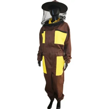 JaHan Kombinéza včelařská s kloboukem, hnědá vel,: XXXL