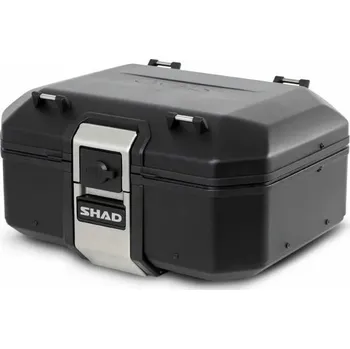 Zavazadlo na motocykl Vrchní hliníkový kufr na motorku SHAD Terra TR37 D0TR37100B BLACK EDITION