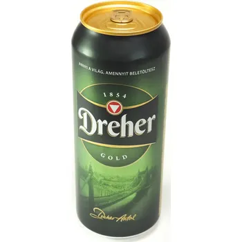 Pivo Dreher clas. sör. 5.2%- plech - maďarské pivo - 0.5L