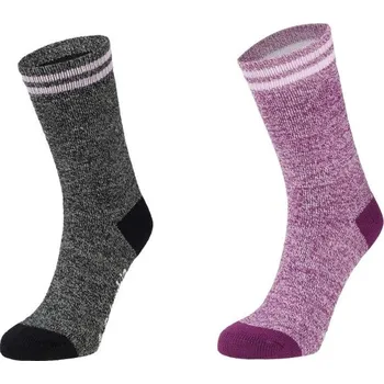Dámské ponožky Dámské ponožky Columbia THERMAL CREW 2P W 39-42 Tmavě šedá, Fialová