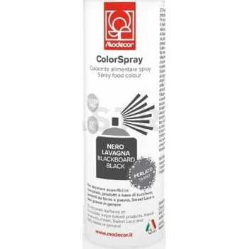 Barva ve spreji Barvivo potravinářské ve spreji, azo-free, perleťové, černé 250 ml | MODECOR, 23612
