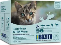 BOZITA Cat kapsička Tasty Meat and Fish Menu Salmon/Herring/Extra Chicken/Reindeer 12x 85 g