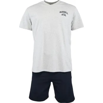 Pánský pyžamový set Russell Athletic SET TEE SHORT 2XL Šedá, Tmavě modrá