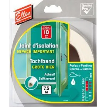 Těsnění do okna a dveří Ellen Těsnění profilové samolepící D blistr 7,5m bílá